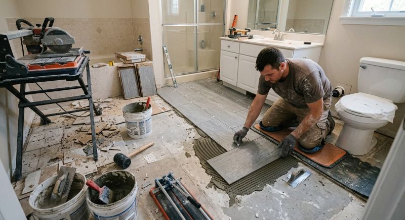 Bathroom Floor Replacement in Littleton, CO