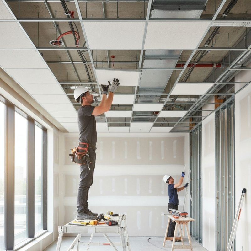 Local Drop Ceiling Installation pros at work